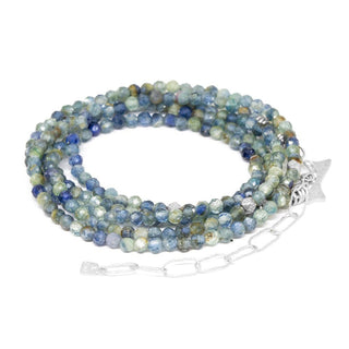 Chloe Kyanite Silver Gemstone Convertible Wrap - Nina Wynn