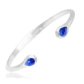 Petal Lapis Silver Cuff - Nina Wynn