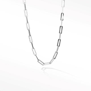 Mama Paperclip Silver Necklace 18'' - Nina Wynn