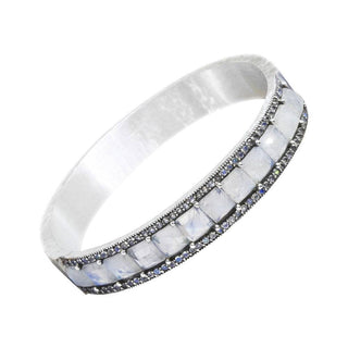 Juicy Moonstone Silver Bangle - Nina Wynn