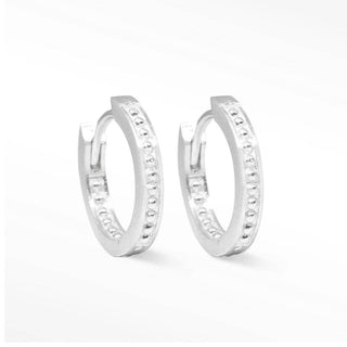 Pagoda Silver Hoop Earrings 15mm - Nina Wynn