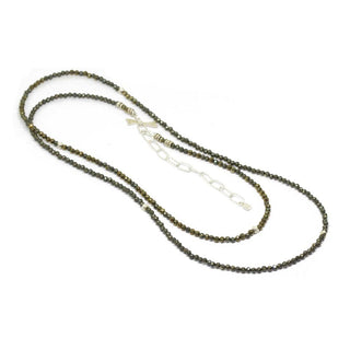 Chloe Pyrite Silver Gemstone Convertible Wrap - Nina Wynn