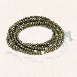 Chloe Pyrite Silver Gemstone Convertible Wrap - Nina Wynn