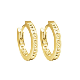 Pagoda Gold Vermeil Hoop Earrings 15mm - Nina Wynn