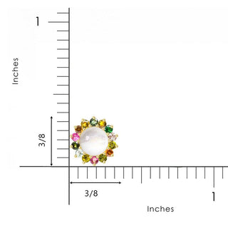 Blossom in Moonstone 18k Yellow Gold Stud Earrings - Nina Wynn