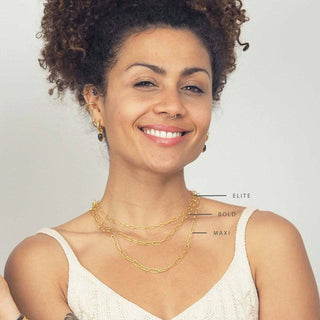 Maxi Textured Paperclip Gold Vermeil Chain - Nina Wynn