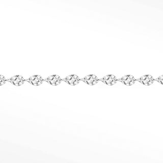 Hammer Drop Dainty 4.5mm 14k White Gold Chain Designer Line for Permanent Jewelry - Nina Wynn