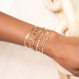 Mirror Drop Dainty 4.5mm 14k Gold Chain Designer Line for Permanent Jewelry - Nina Wynn