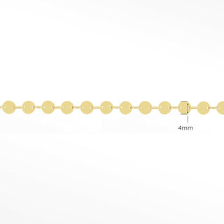Mirror Round 4mm 14k Gold Chain Designer Line for Permanent Jewelry - Nina Wynn