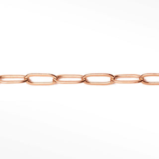 Paperclip 7.5x3mm Rose Gold Filled Chain for Permanent Jewelry - Nina Wynn