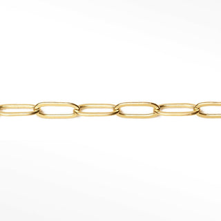 Paperclip 7.5x3mm Yellow Gold Filled Chain for Permanent Jewelry - Nina Wynn