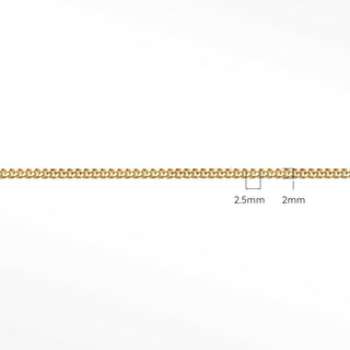 Cuban 2.5mm Yellow Gold Filled Chain for Permanent Jewelry - Nina Wynn