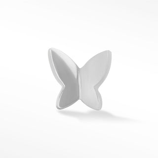 Butterfly Med 14k White Gold Flat Back Threadless Stud Earring - Nina Wynn