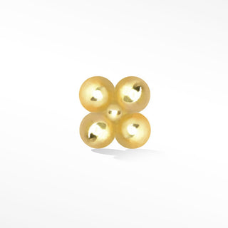 Polish 14k Yellow Gold Flat Back Threadless Stud Earring - Nina Wynn