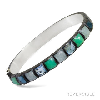 Contemporary Gemstone Silver Bangle - Nina Wynn