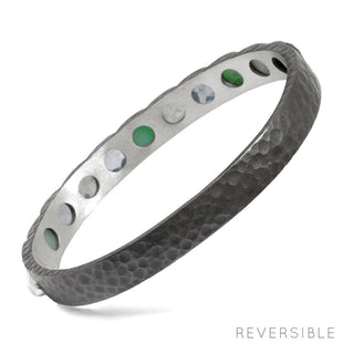 Contemporary Gemstone Silver Bangle - Nina Wynn