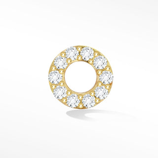 Donut 14k Diamond Flat Back Threadless Stud Earring - Nina Wynn