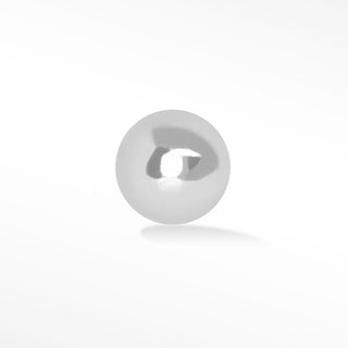 Ball 2mm in 14k White Gold Flat Back Threadless Stud Earring - Nina Wynn