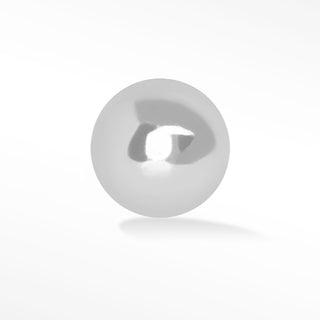 Ball 3mm in 14k White Gold Flat Back Threadless Stud Earring - Nina Wynn