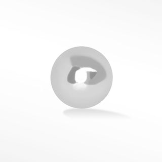 Ball 2.5mm in 14k White Gold Flat Back Threadless Stud Earring - Nina Wynn