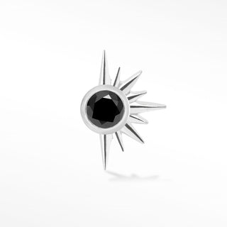 Demi Star Flat back Earring 14k White Gold - Nina Wynn