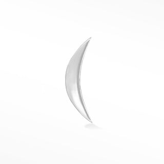 Polish 14k White Gold Flat Back Threadless Stud Earring - Nina Wynn