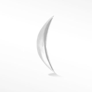 Polish 14k White Gold Flat Back Threadless Stud Earring - Nina Wynn