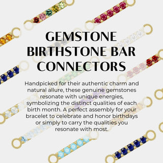 Gemstone Birthstone Bar Connectors