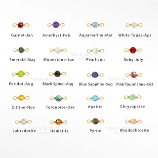 Wholesale Rock Candy Natural Gemstone 14k Yellow Gold Connectors for Permanent Jewelry