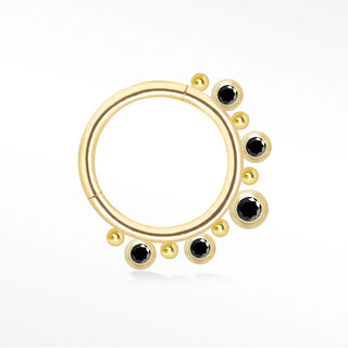 Black Diamond Ada 16G Clicker 14k Yellow