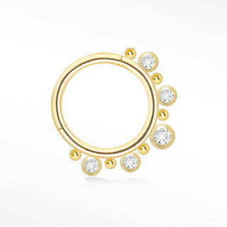 Diamond Ada 16G Clicker 14k Yellow