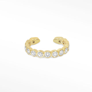 Ear Cuff Diamond Bezel 14K Yellow