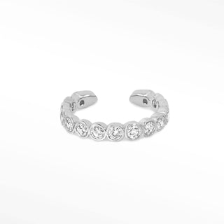 Ear Cuff Diamond Bezel 14K White
