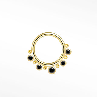 Clicker 16G Black Diamond Ada 14K Yellow