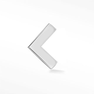 Flat Back Earring Arrow 14k White