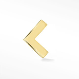 Flat Back Earring Arrow 14k Yellow