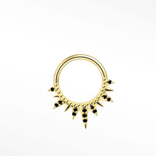 Clicker 16G Black Diamond Delilah 14K Yellow