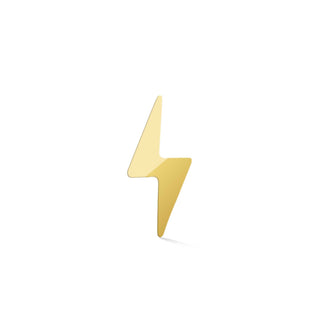 Flat Back Earring Lightning Bolt Small 14k Yellow