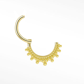 Clicker 16G Beaded Cluster 14K Yellow