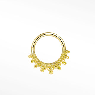 Clicker 16G Beaded Cluster 14K Yellow