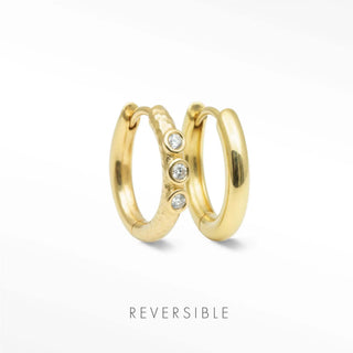 Telletubies 14k Gold Hoop Earrings | Wynning Reversible Hoops