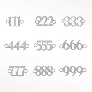 Angel Numbers 6mm 14k White Gold Connectors for Permanent Jewelry - Nina Wynn