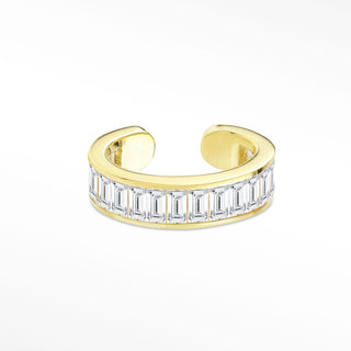Ear Cuff Diamond Baguette Channel 14K Yellow
