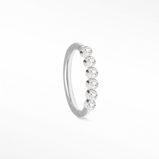 Clicker 16G Diamond Bezel 14K White