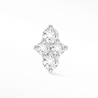 Flat Back Earring Diamond Southern Cross Small 14k White