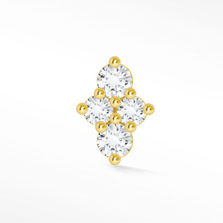 Flat Back Earring Diamond Southern Cross Small 14k Yellow