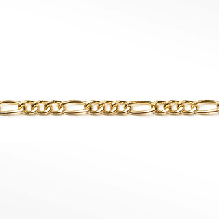 Figaro 3mm Yellow Gold Filled Chain for Permanent Jewelry