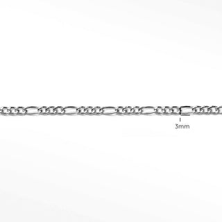 Figaro 3mm Sterling Silver Chain for Permanent Jewelry