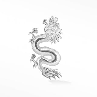 Flat Back Earring Dragon 14k White