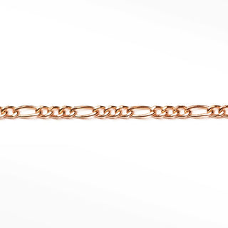 1.5mm Figaro Diamond Cut 14k Rose Gold Chain